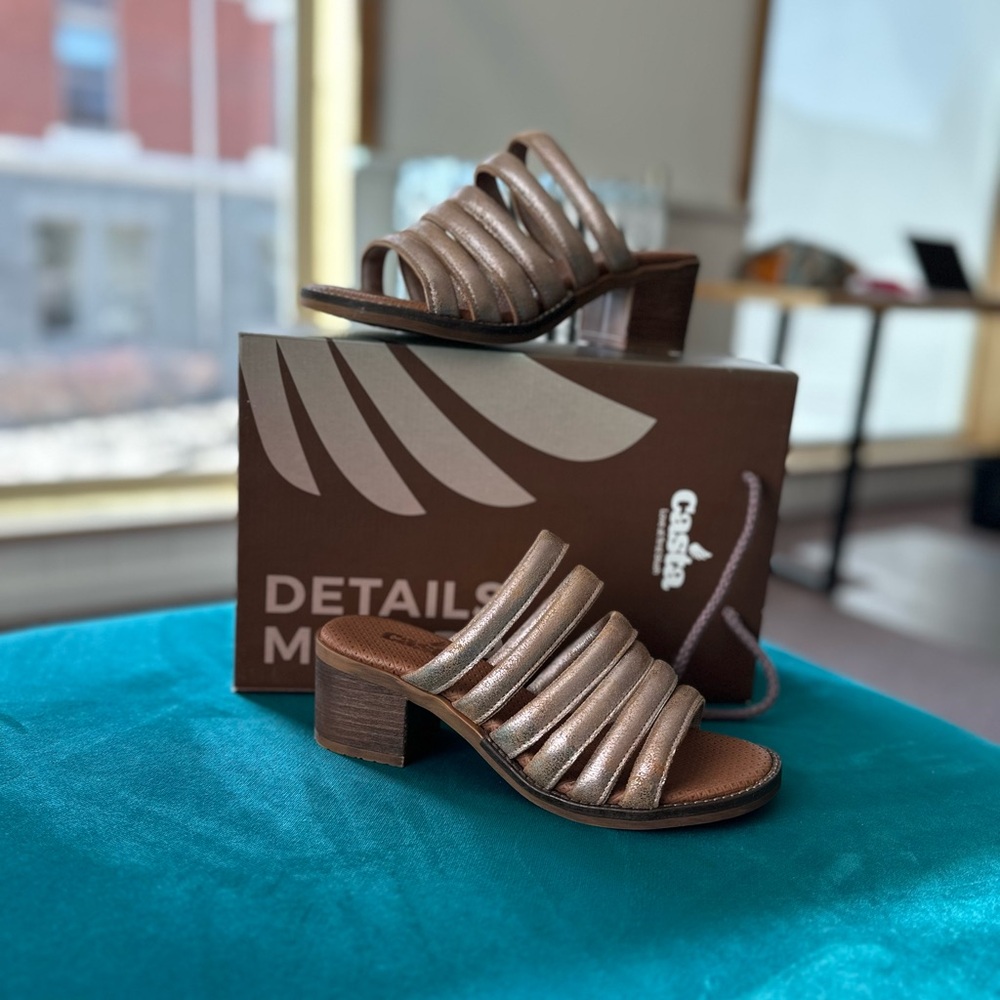 Casta metallic heels